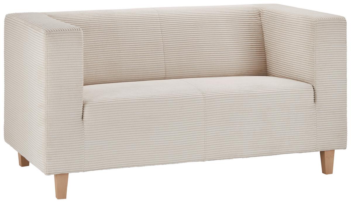 Dvoumístná pohovka SAM, krémový manšestr - krémová, Moderní, textil (157/79/84cm) - Mömax