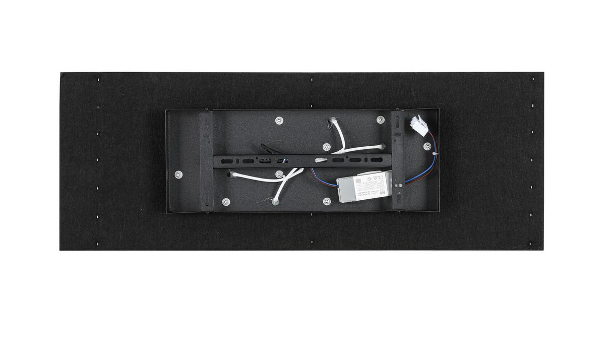 STROPNÍ LED SVÍTIDLO PANI - černá/barvy dubu, Moderní, kov/kompozitní dřevo (72/26,5/5,5cm) - Mömax