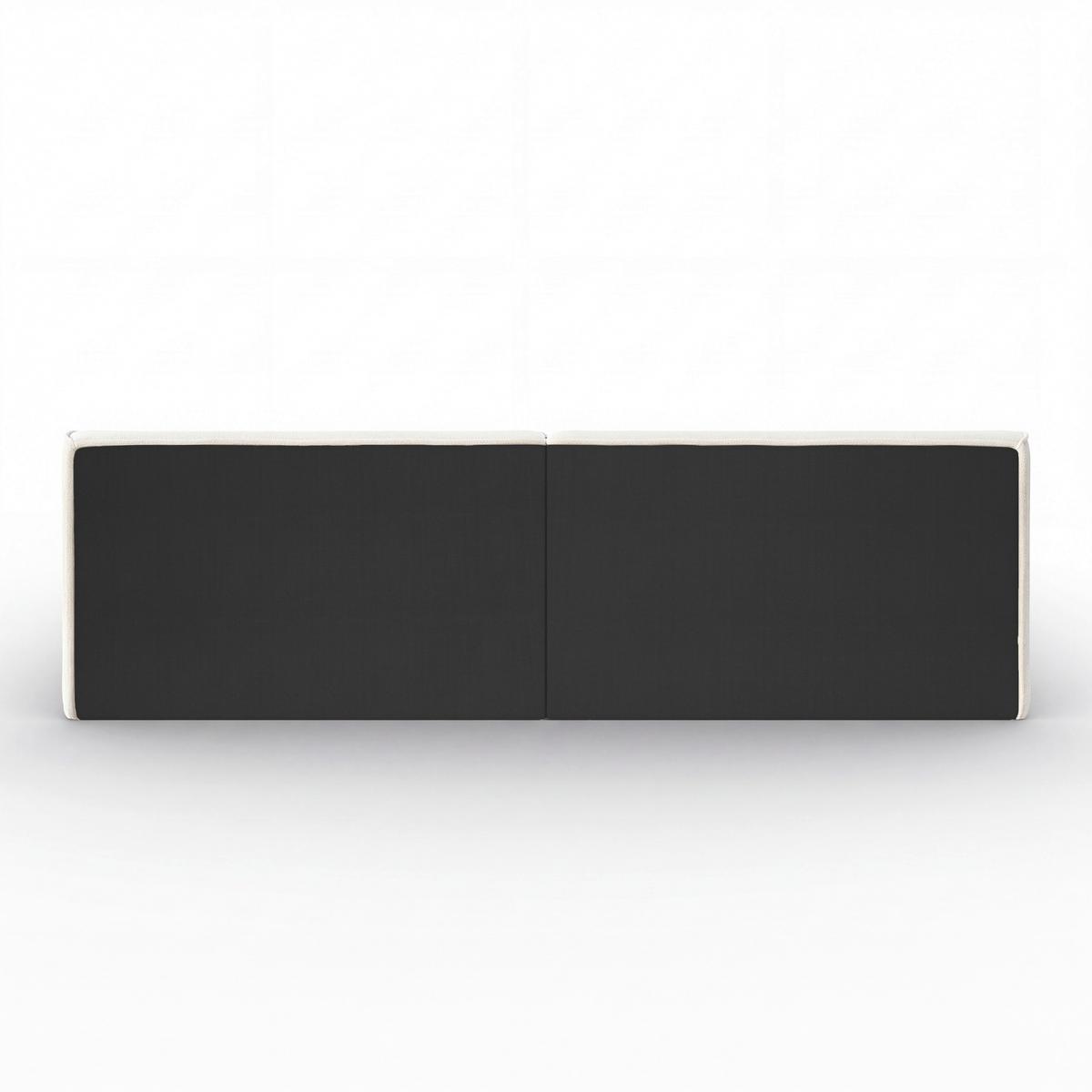 Rodinná čalúnená posteľ SERENA 270x200 cm, slonovinová - čierna/slonovinová, Modern, kov/drevo (270/200cm) - Bessagi Home