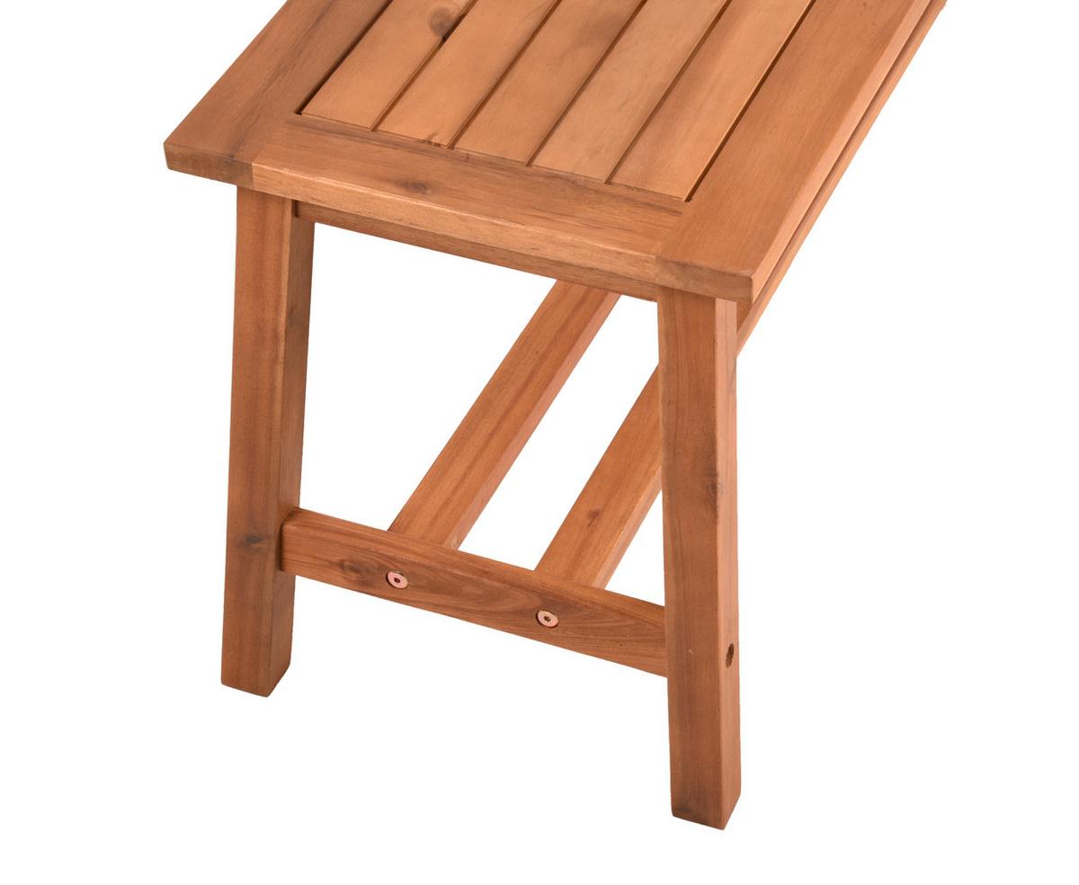 GARTENBANK BANK SANTA CLARA - Braun, MODERN, Holz (35/42/100cm) - Gardenson