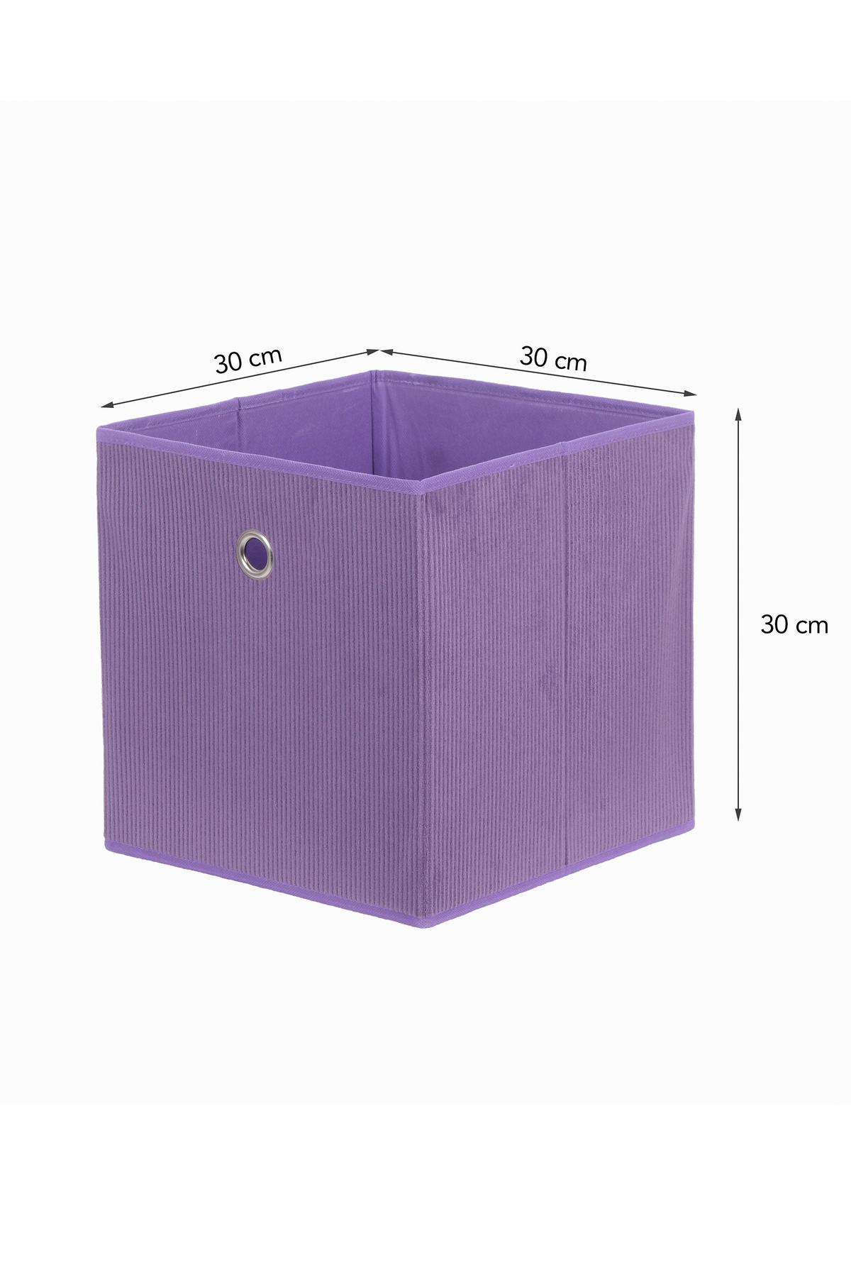 Faltbox Cubi New - Lila, MODERN, Papier/Textil (30/30/30cm)