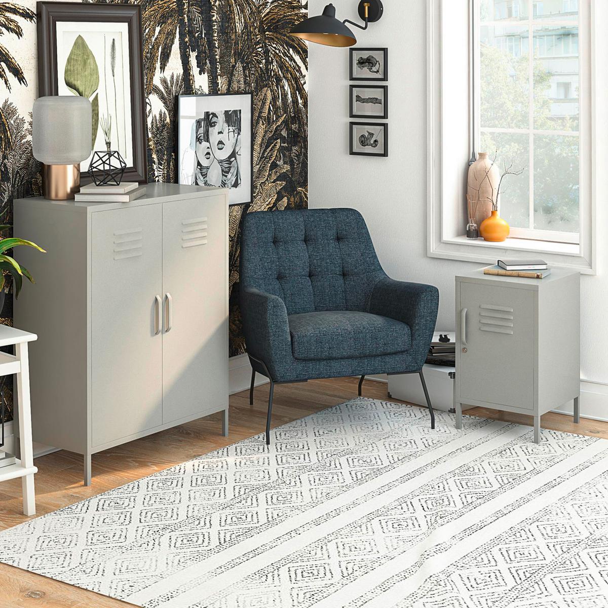 Beistelltisch Bradford Taupe B: 37 cm - Taupe, Design, Metall (37/39/68cm) - MID.YOU