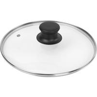 Glasdeckel Isaak D: 24 cm mit Dampfablass - Klar/Silberfarben, KONVENTIONELL, Glas/Kunststoff (24cm) - Luca Bessoni