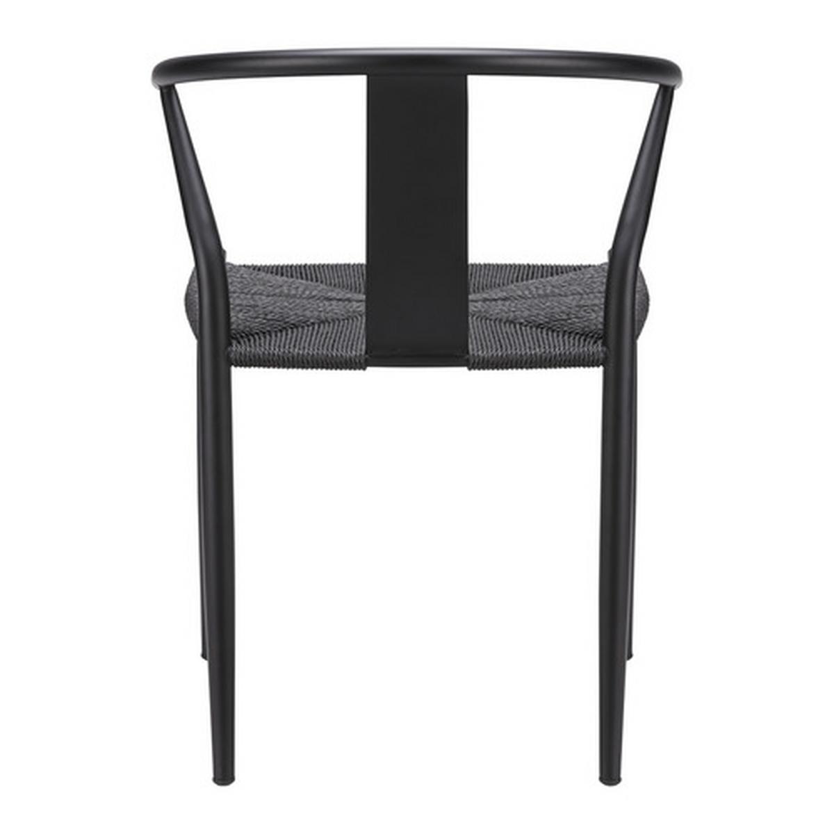Kovová jedálenská stolička MONIKA čierna - čierna, Modern, kov (55/77,5/51cm) - Bessagi Home