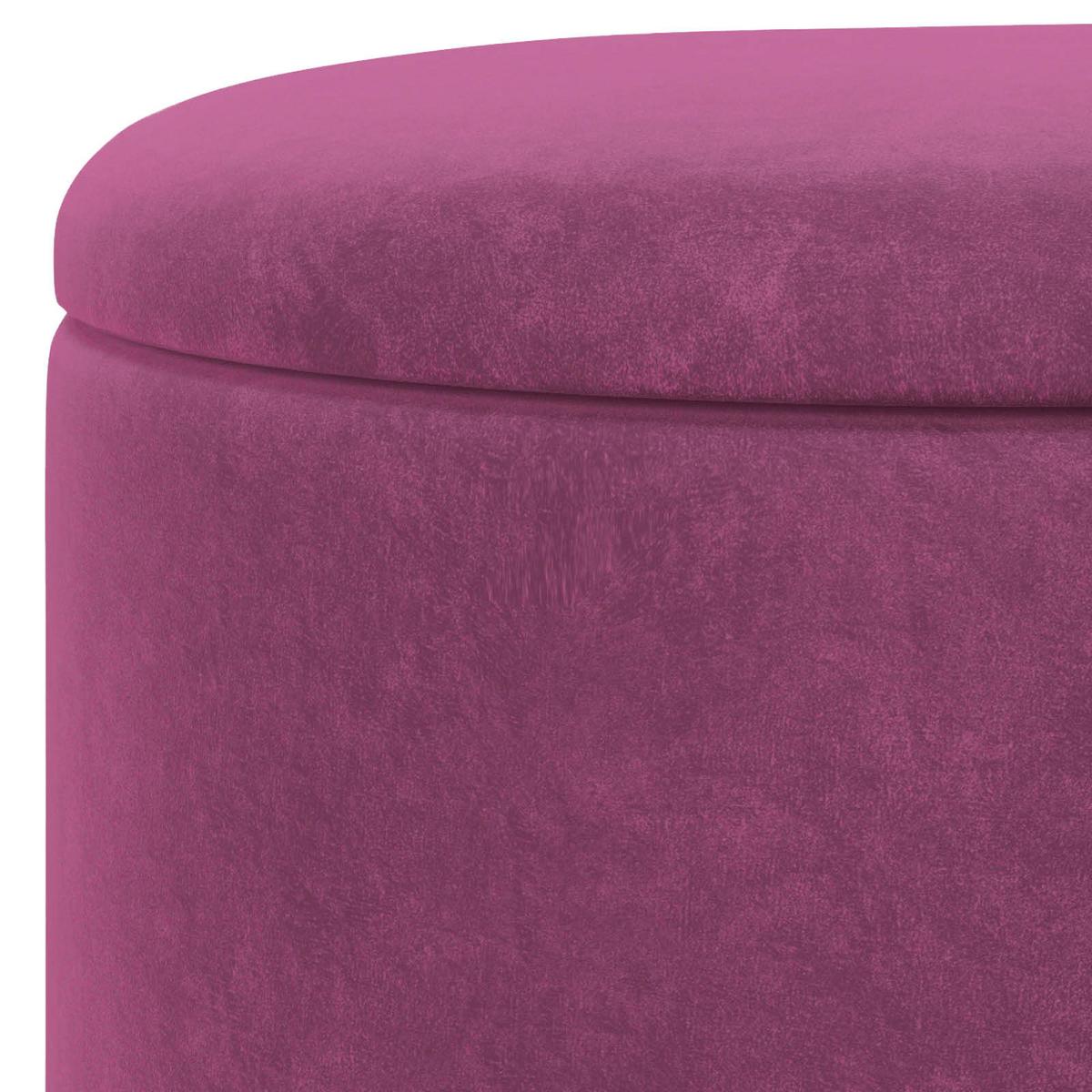Pouf Sue Samt Lila/goldfarben Dxh 55x35 Cm Mit Stauraum - Lila/Goldfarben, LIFESTYLE, Textil (55/35/55cm) - Playboy