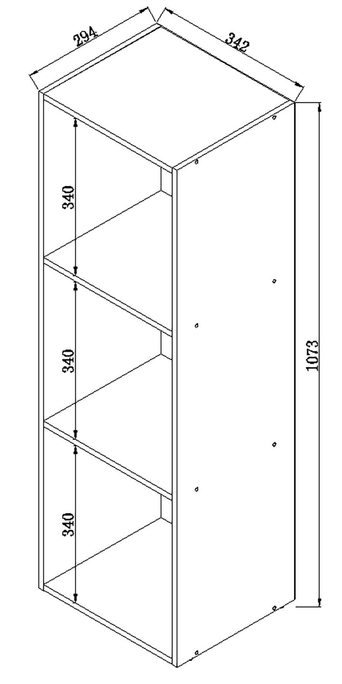 Aktenschrank Offas Nussbaumfarben B: 34 cm - Nussbaumfarben, MODERN, Holzwerkstoff (34/107/29cm) - MID.YOU