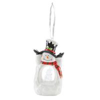 LED-Dekoleuchte Rafaela Weihnachtsmotiv zum Hängen - Rot/Weiß, ROMANTIK / LANDHAUS, Keramik (14,5cm) - James Wood