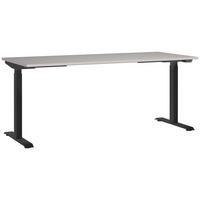 Schreibtisch Schwarz/Kaschmir L: 180cm - Kaschmir/Schwarz, MODERN, Holzwerkstoff/Metall (180/80/72-120cm) - Germania