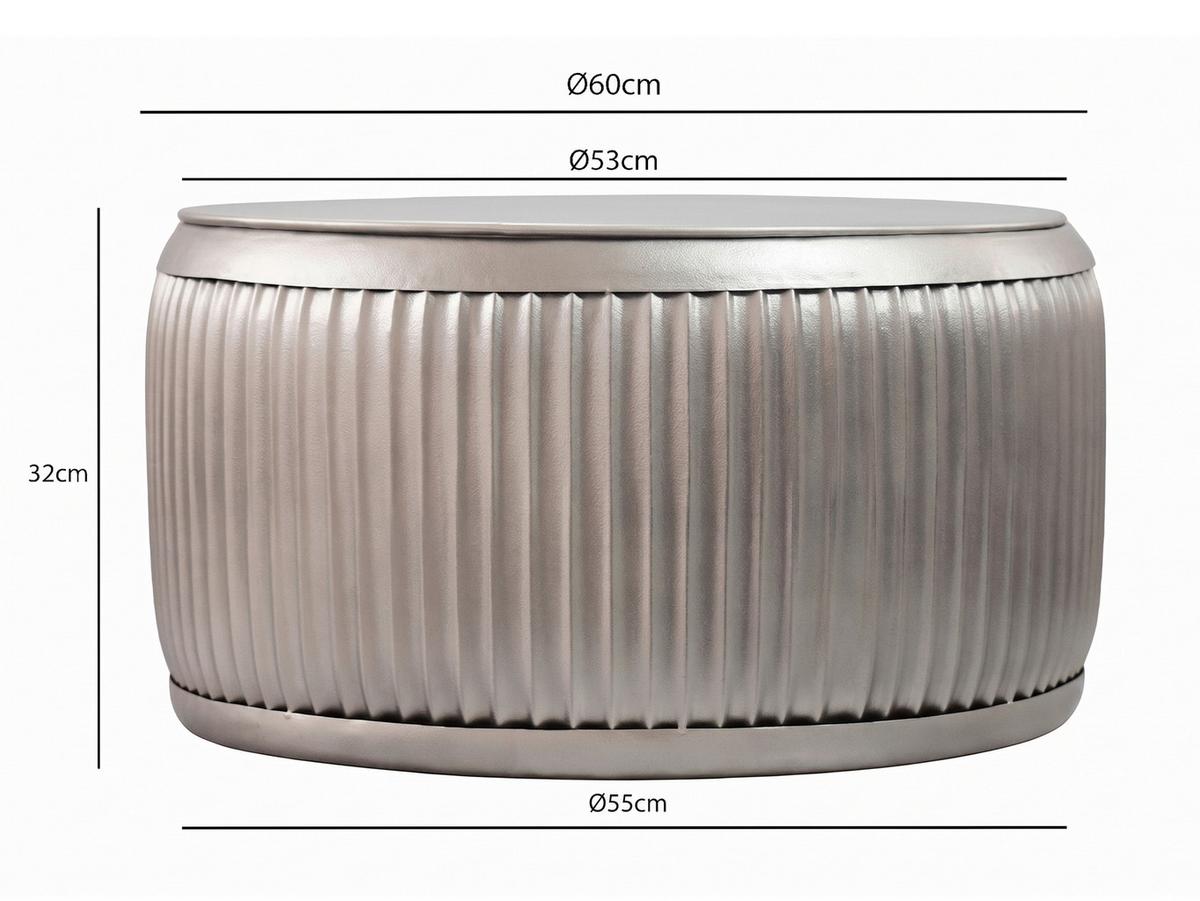 COUCHTISCH Silberfarben B: 60cm - Silberfarben, Design, Metall (60/60/32cm) - Livetastic