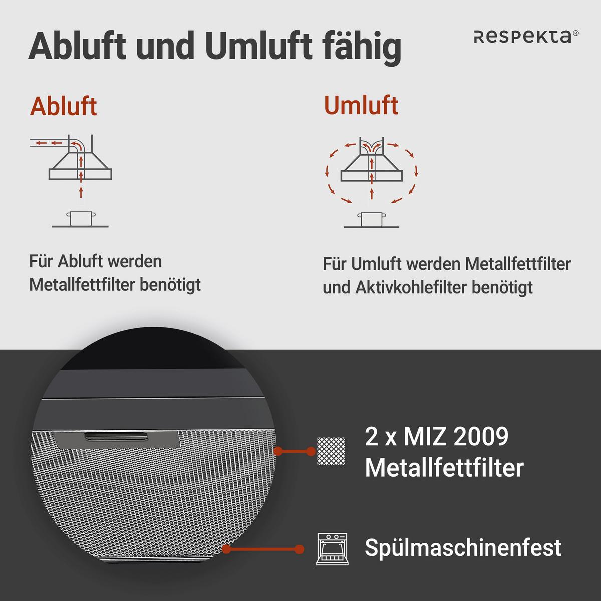 Dunstabzugshaube Karena Schwarz B: 60 Cm, Led - Schwarz, Trend, Metall (60/58-96/47,5cm) - Respekta