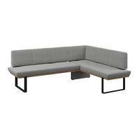 Eckbank Tristan Webstoff grau, S:225x175cm - Schwarz/Grau, MODERN, Holz/Textil (225/175cm) - James Wood