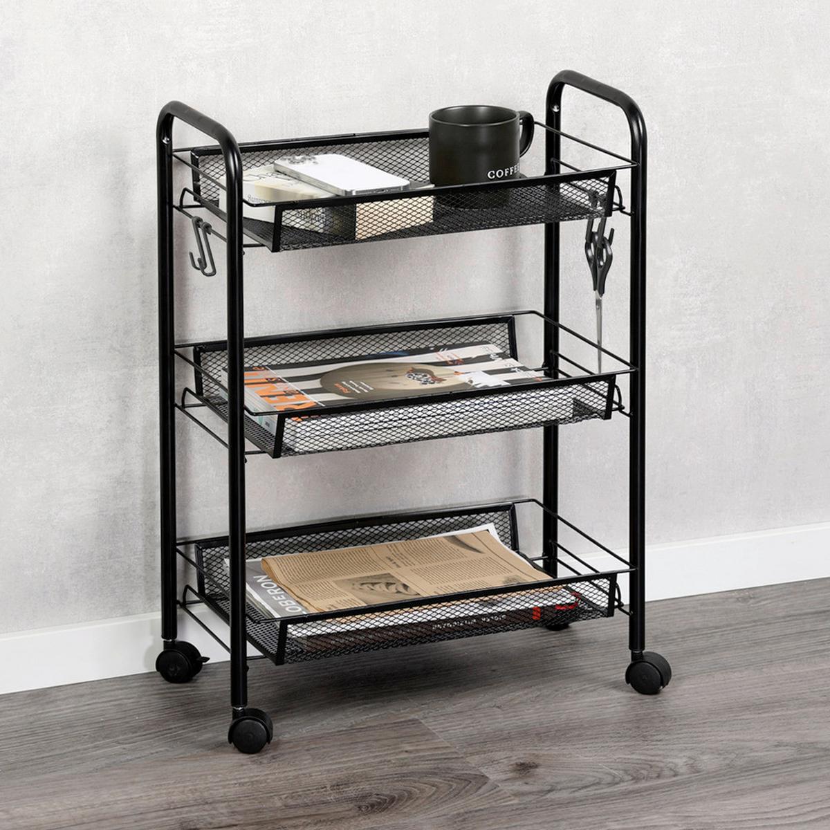 ALLZWECKWAGEN Schwarz L: 26cm - Schwarz, Basics, Metall (26/44/63.5cm) - Kesper