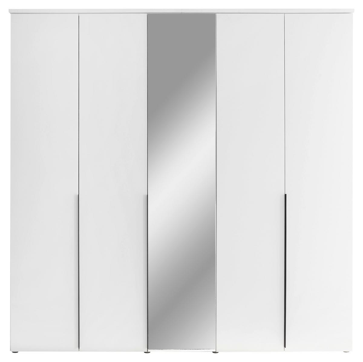 Nyílóajtó Szekrény Kevo 225/225cm - fehér, Modern, faalapú anyag/Üveg (225/225/52cm) - MID.YOU