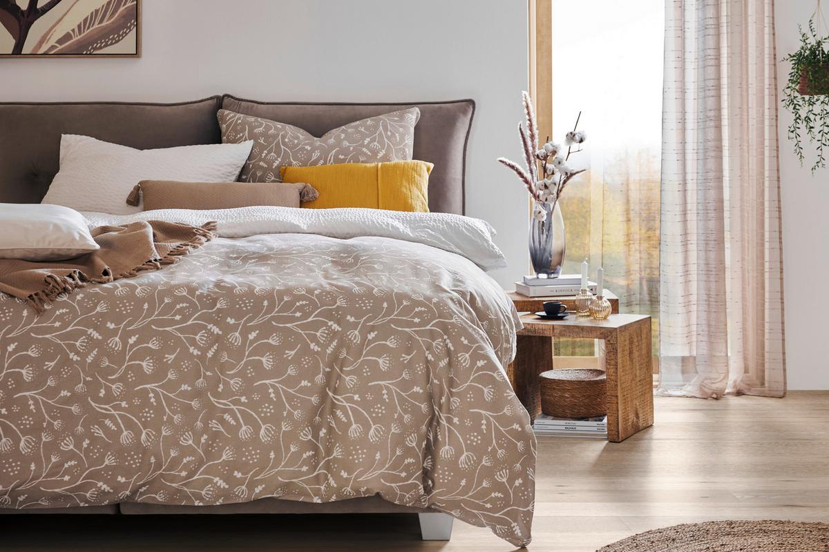 ZÁVĚS S POUTKY IDA - béžová, Konvenční, textil (135/245cm) - Based