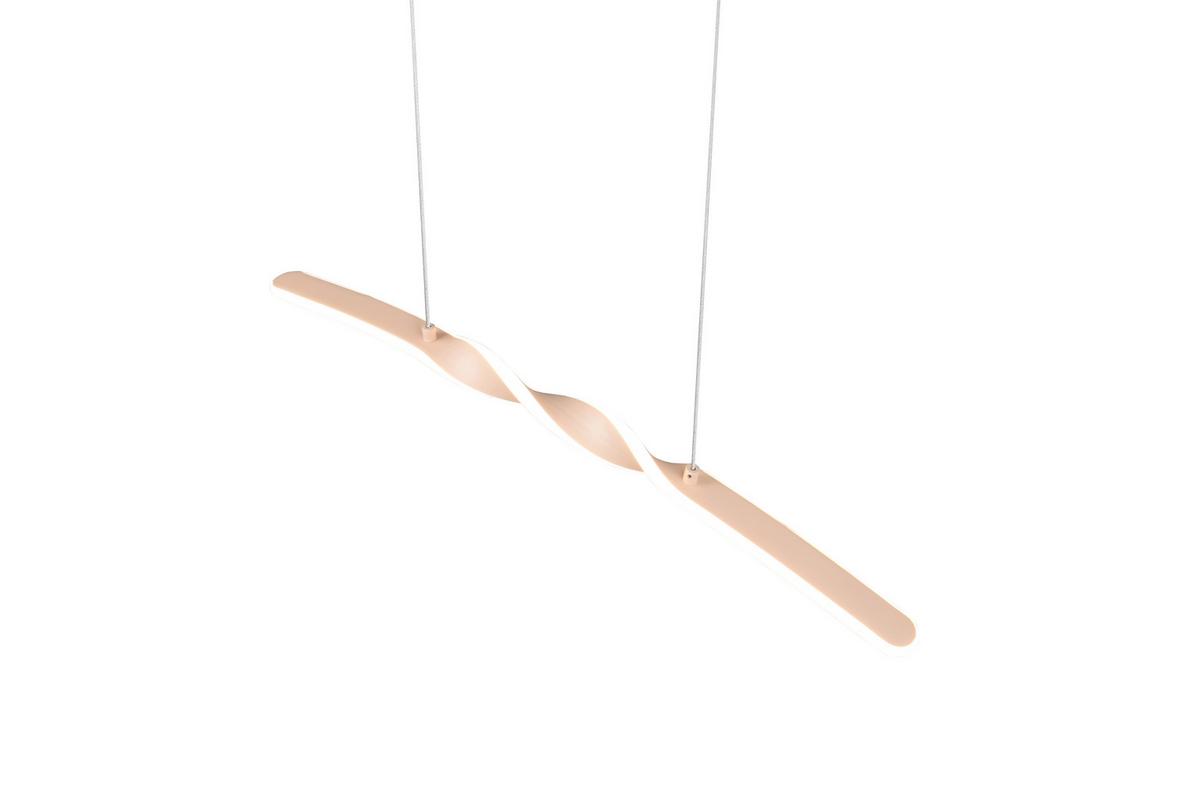 LED-Hängeleuchte Ginko Weiß Sandfarben L: 79 cm - Sandfarben/Weiß, Design, Kunststoff/Metall (79/9/150cm)