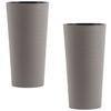 Übertopf-Set Grau D: 30 cm 2-teilig - Grau, Basics, Kunststoff (30/57cm) - Siena Garden