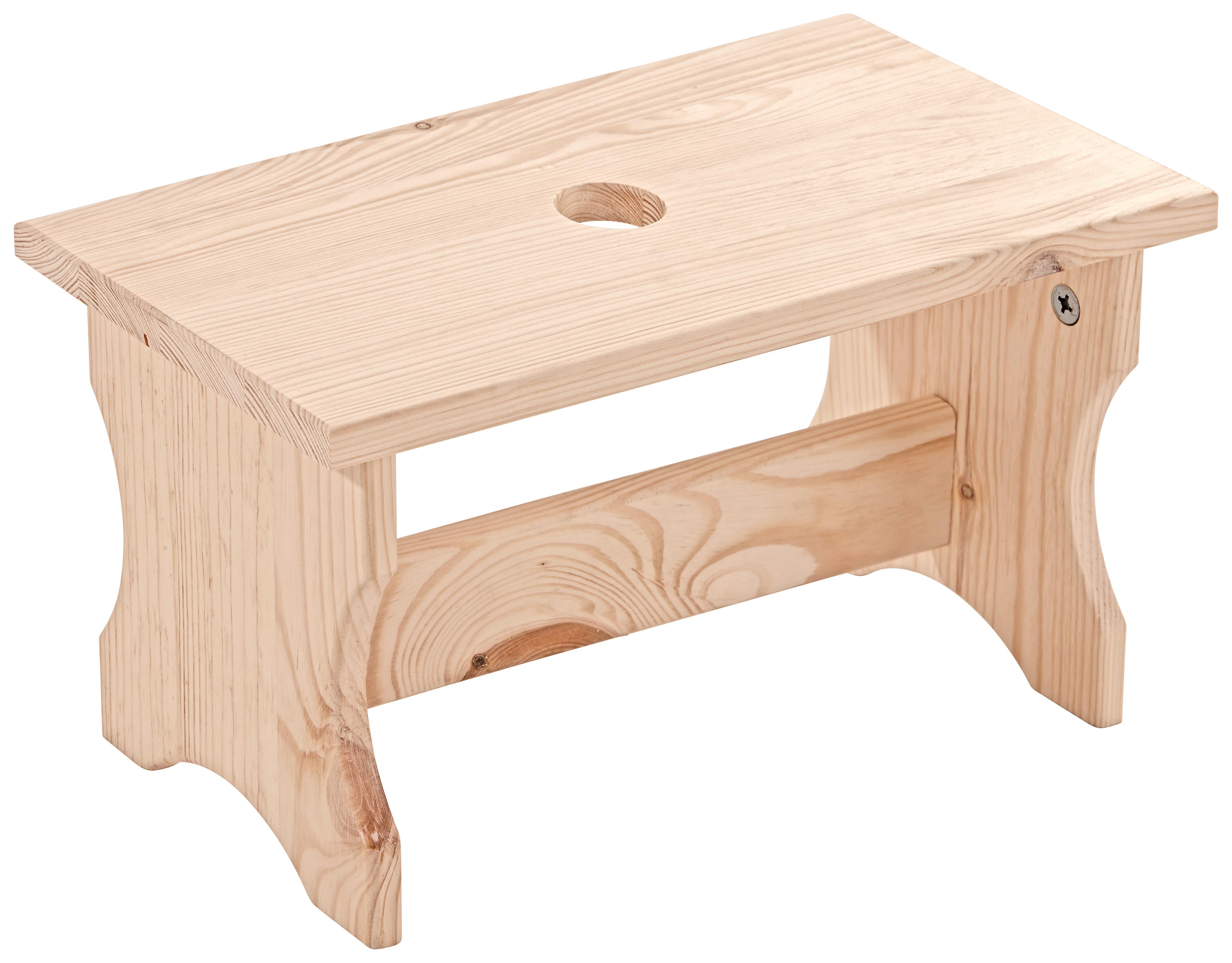 HOCKER UNI 2 - Kieferfarben, MODERN, Holz (40/19/21cm)