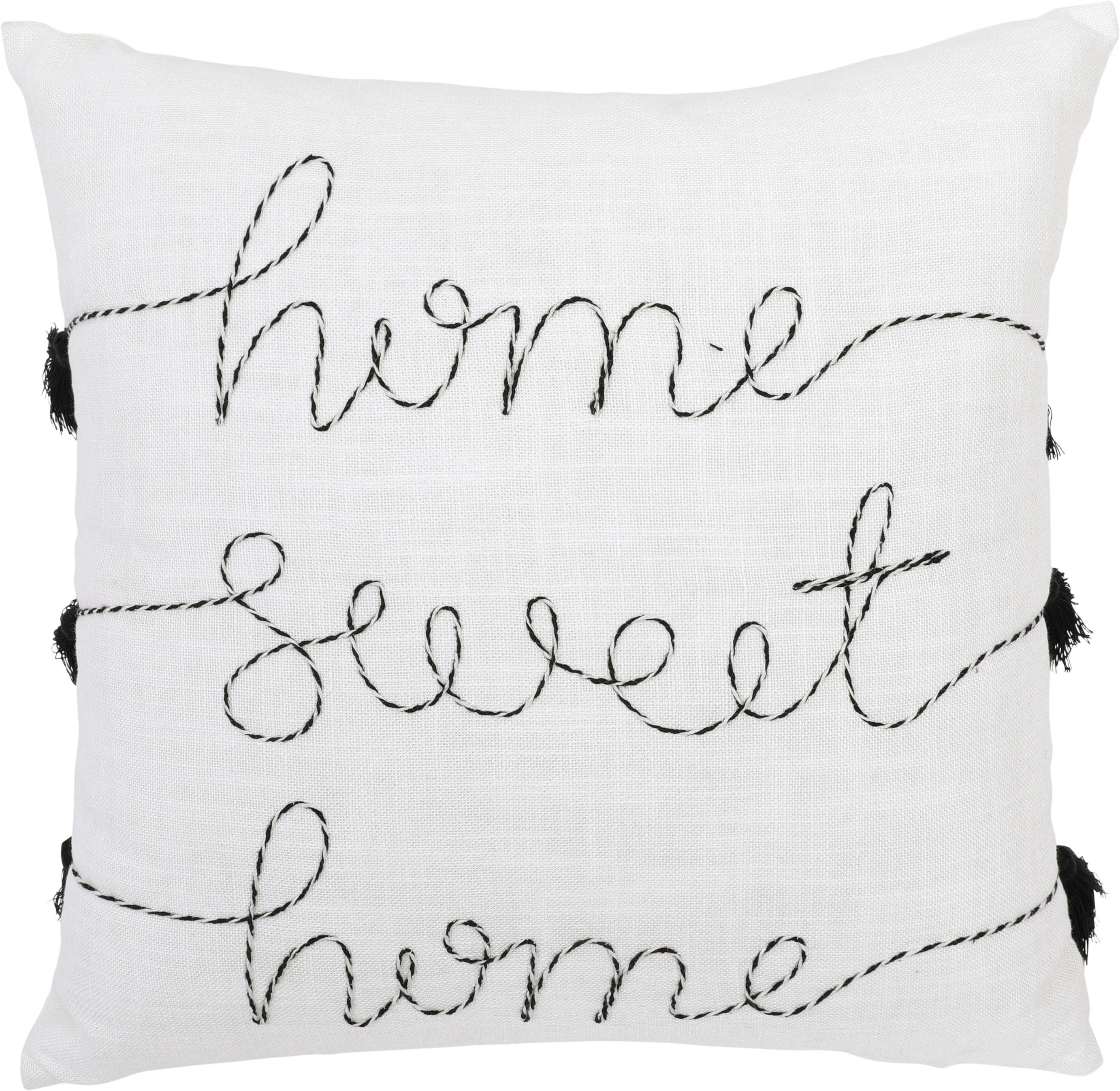 DEKORAČNÝ VANKÚŠ SWEET HOME - čierna/biela, textil (45/45cm) - Mömax