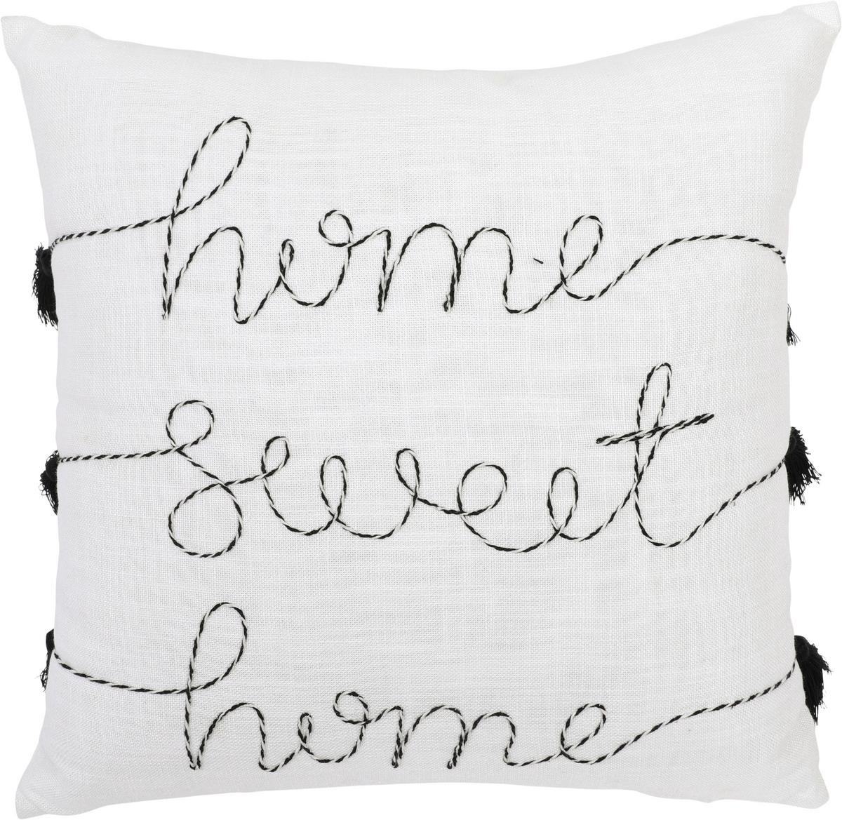 DEKORAČNÍ POLŠTÁŘ SWEET HOME - bílá/černá, textil (45/45cm) - Mömax