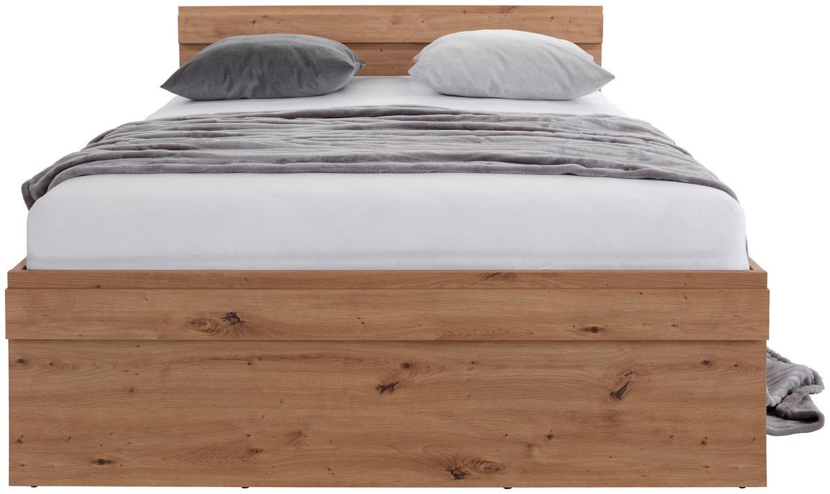 Ágykeret Box 140/200 Cm - tölgyfa színű/Artisan tölgy, Modern, faalapú anyag (140/200cm) - Ondega