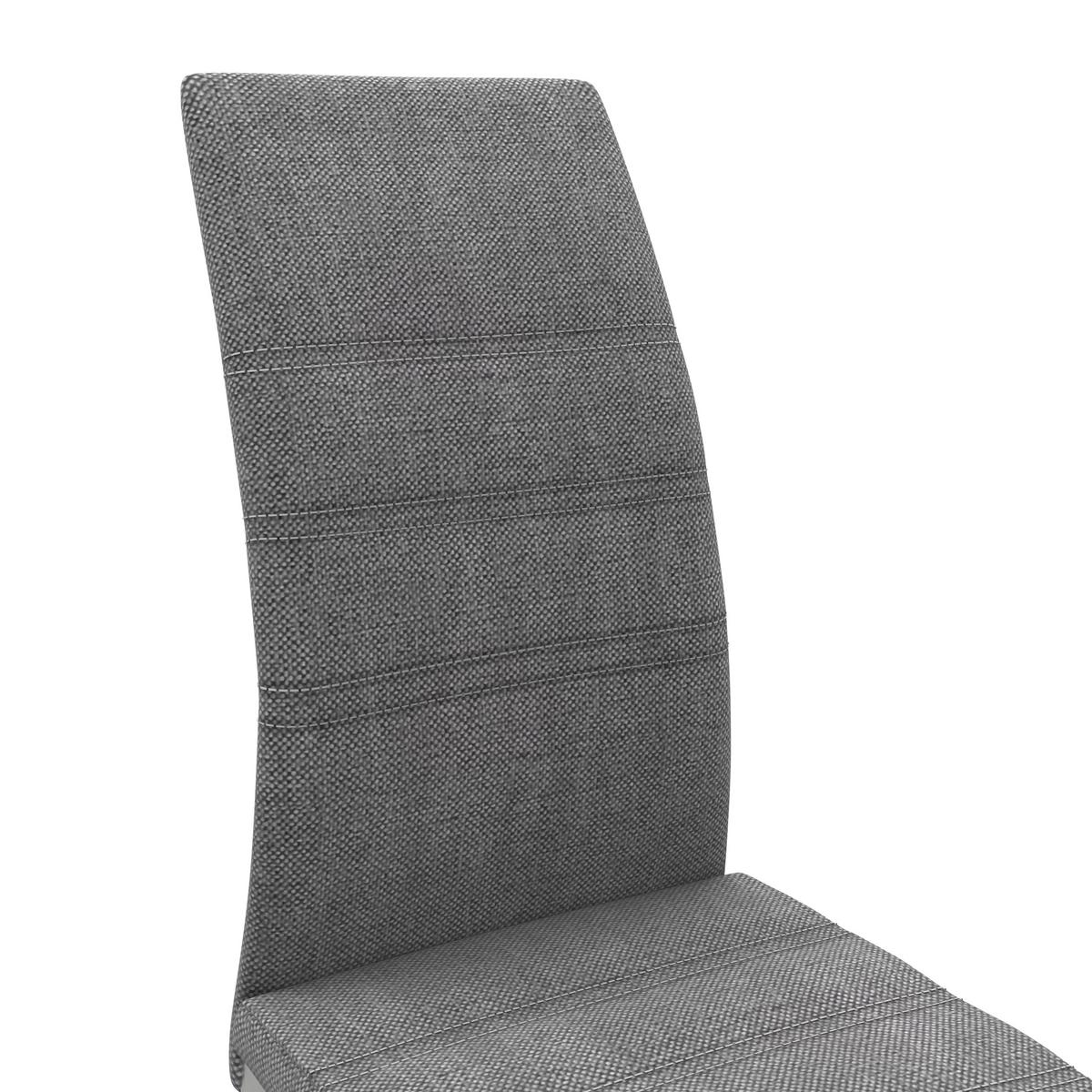 Szánkótalpas Szék "donna" Donna - krómszínű/szürke, Konventionell, textil/fém (42/99/56cm)