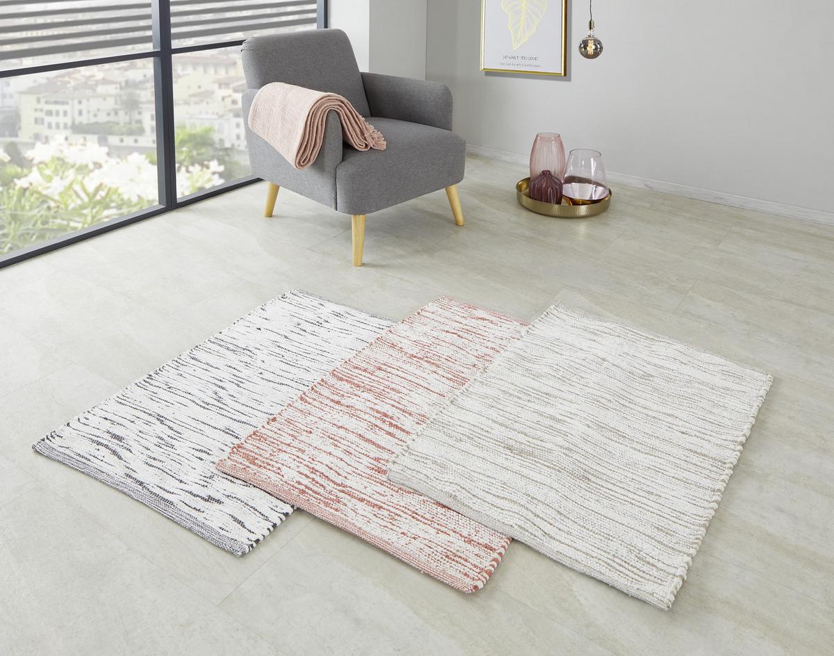 Kézi Szövésű Szőnyeg Penelope Kb. 60/90cm - szürke, Basics, textil (60/90cm) - James Wood