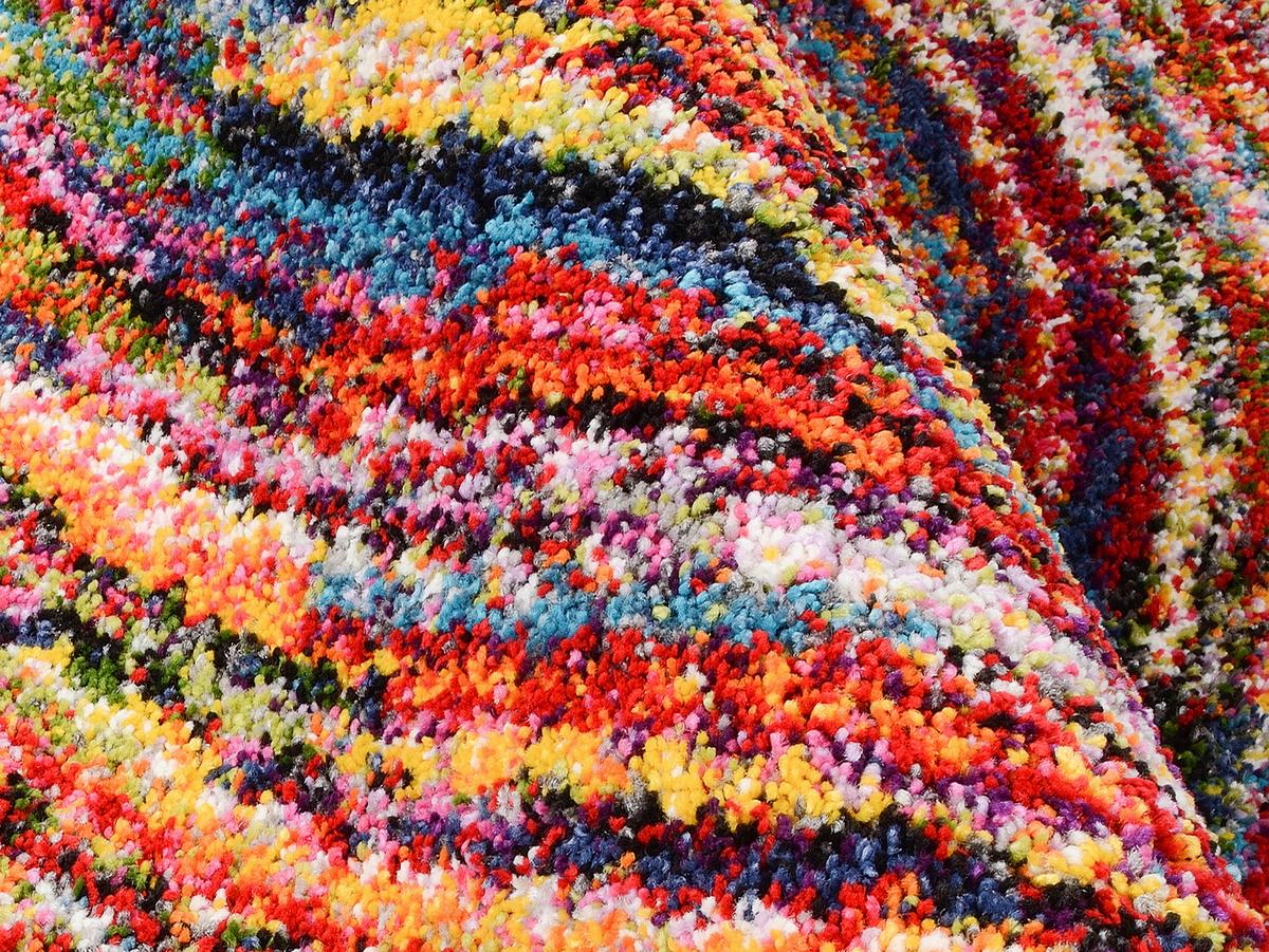 Webteppich Sixteen Round Multicolor 160x230 cm - Multicolor, Trend, Textil (160/230cm) - Novel