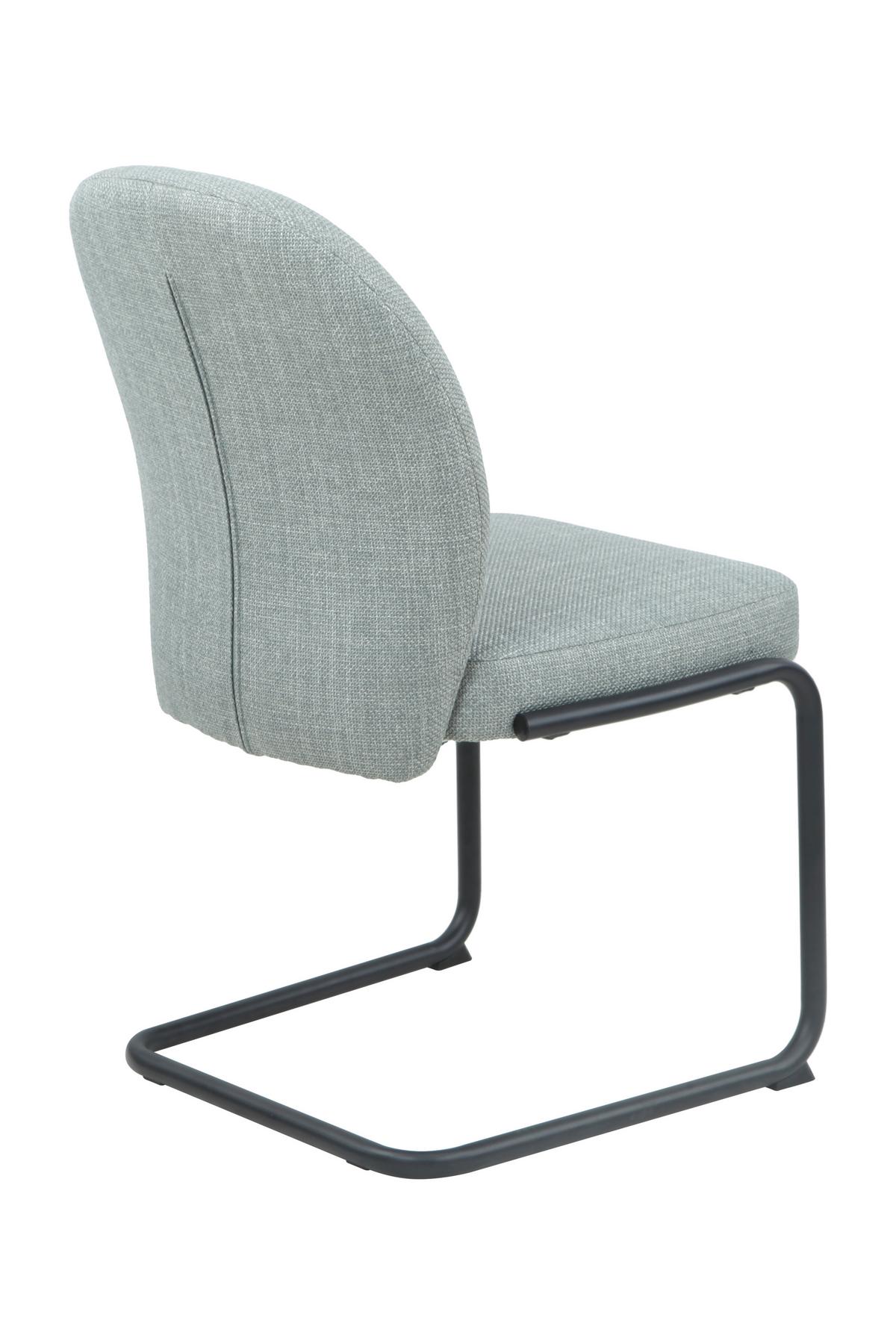 Schwingstuhl-Set Karen II S 2er-Set - Schwarz/Mintgrün, MODERN, Textil/Metall (53/90/62cm) - MID.YOU