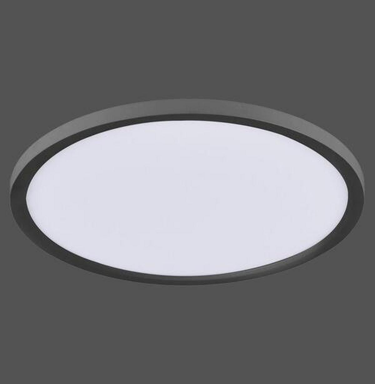 LED-Deckenleuchte Flat 15571-18 - Schwarz, Basics, Kunststoff/Metall (40/40/4,5cm)