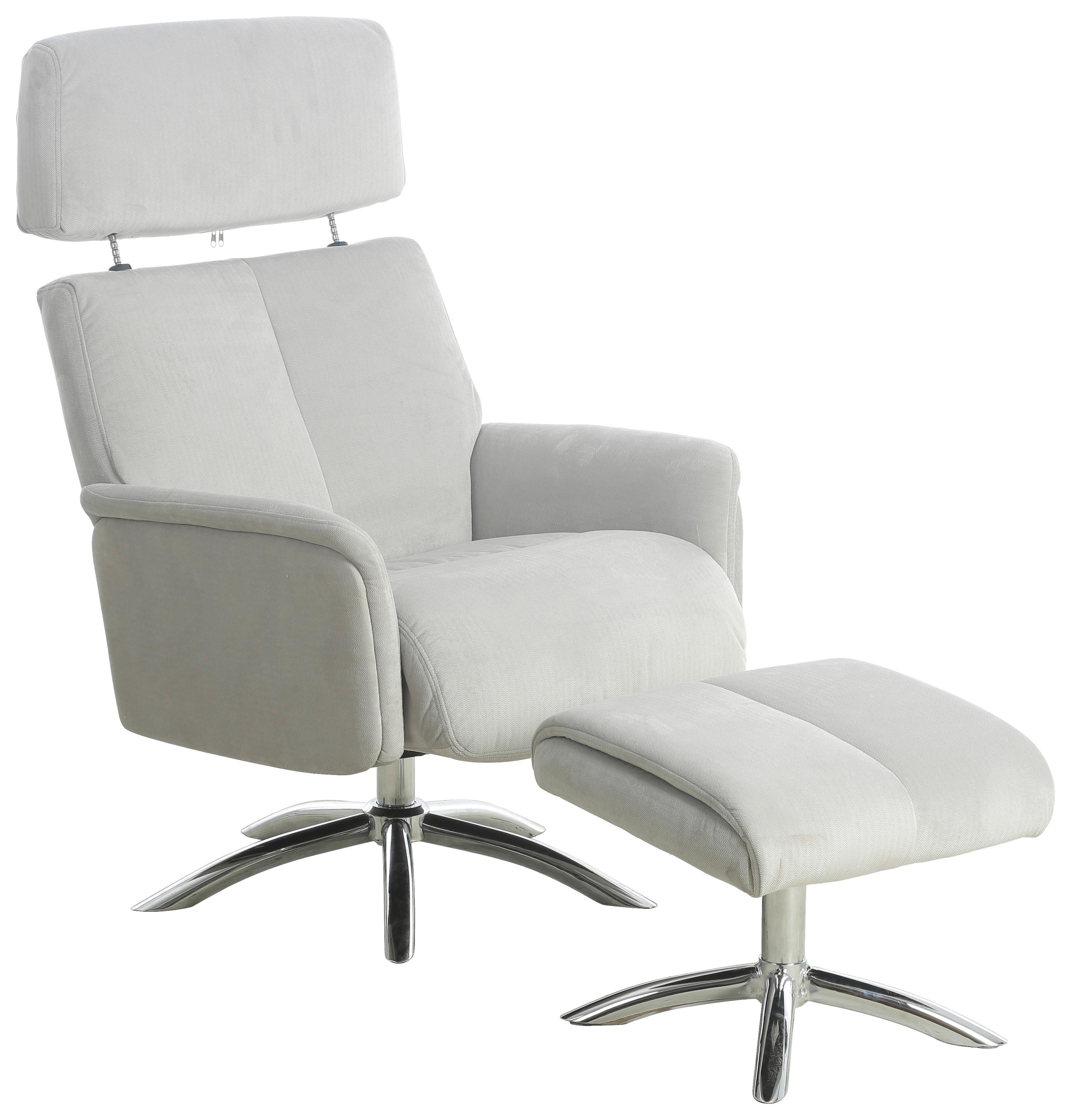 Relaxsesselset Betty - Chromfarben/Grau, MODERN, Textil (72/103.5/88cm) - P & B