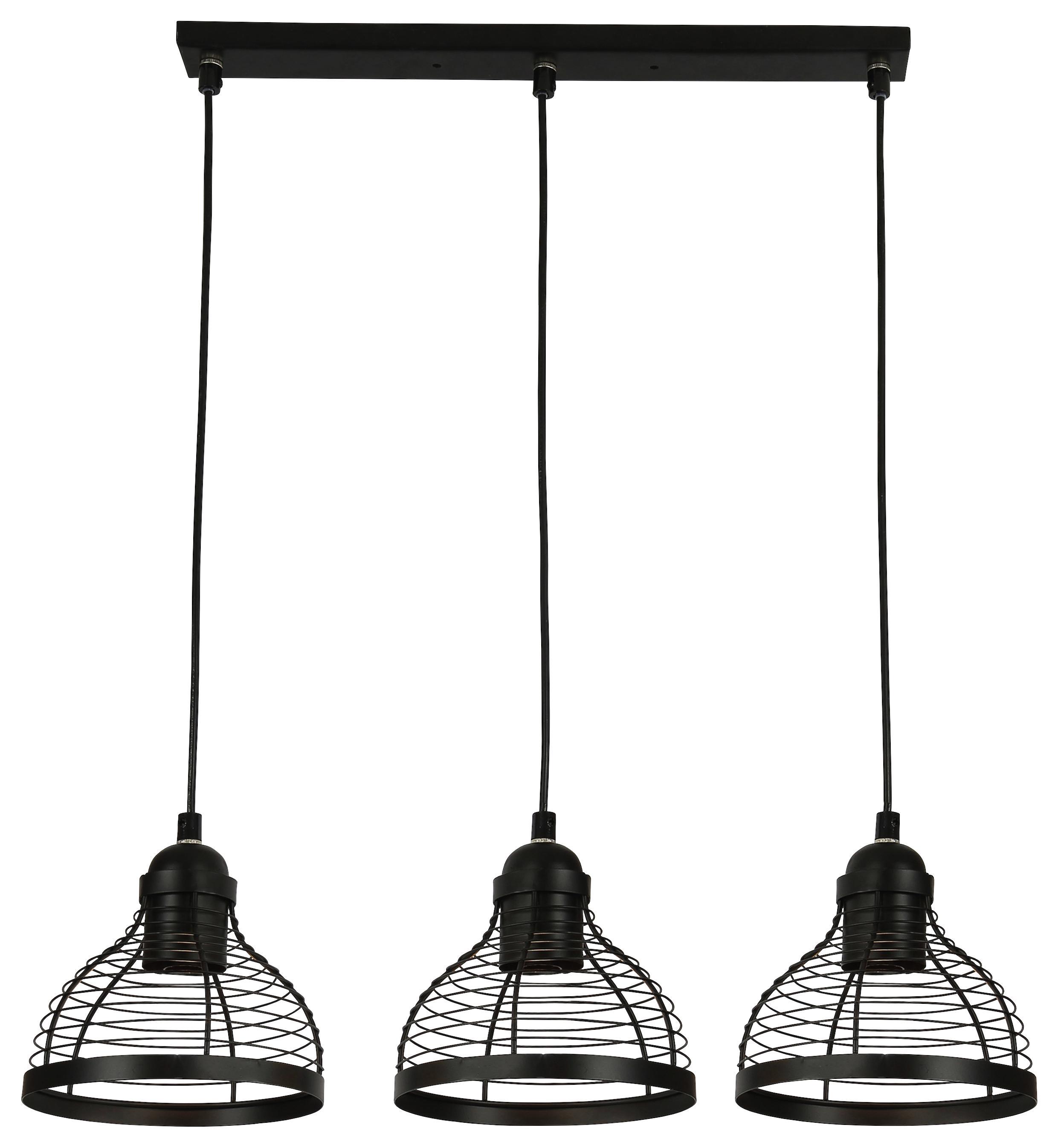 Függőlámpa Kerstin - Fekete, Basics, Fém (50/15.8/120cm) - James Wood