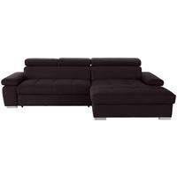 Ecksofa Mit Bettkasten Perry Aubergine 292x183 Cm - Silberfarben/Aubergine, Design, Textil (292/183cm) - Livetastic