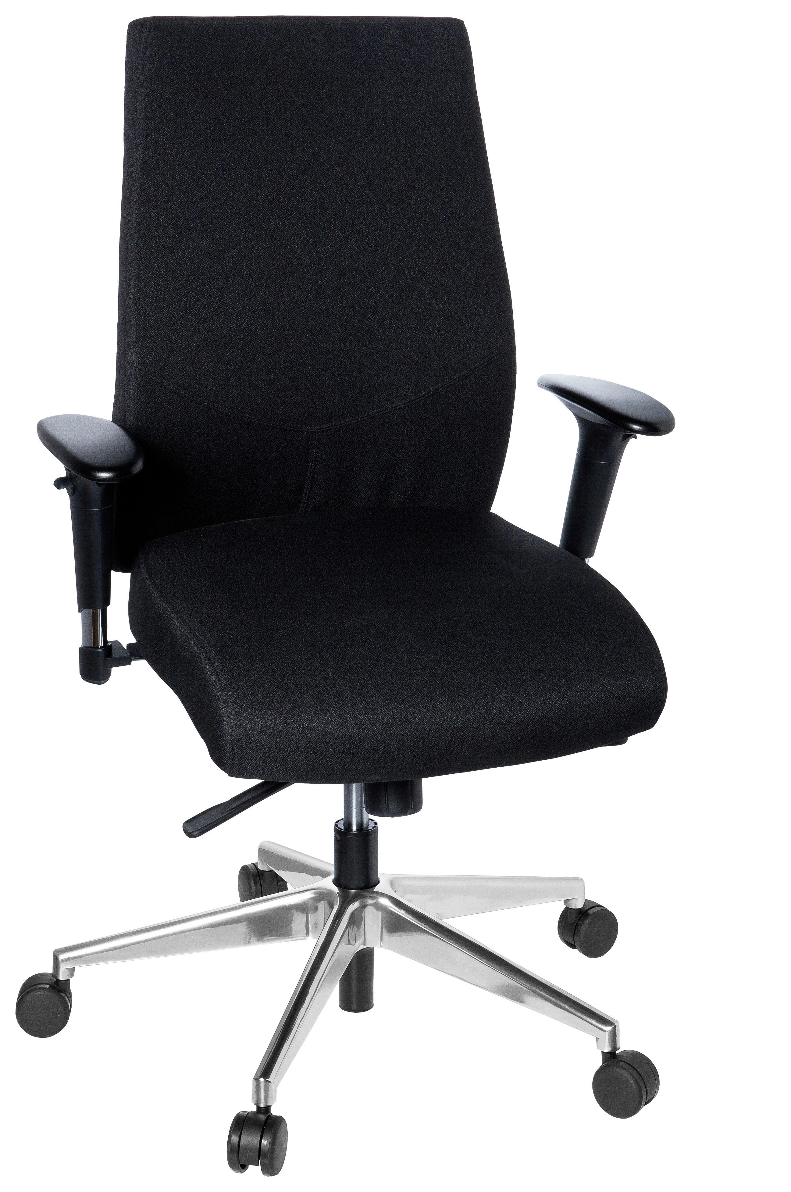 Drehstuhl Pro-Tec 250 Schwarz - Alufarben/Schwarz, MODERN, Kunststoff/Textil (57/116/51cm) - MID.YOU