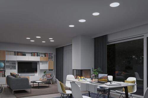 LED-Paneel Ø 21,5 cm dimmbar Mit 3 Helligkeitstufen - Weiß, Basics, Kunststoff (21,5/1cm) - Paulmann