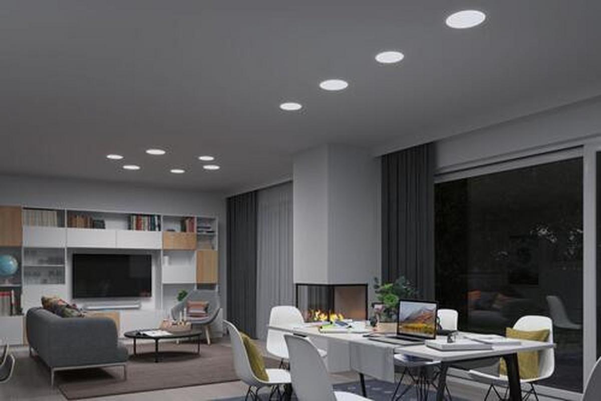 LED-Paneel Ø 21,5 cm dimmbar Mit 3 Helligkeitstufen - Weiß, Basics, Kunststoff (21,5/1cm) - Paulmann