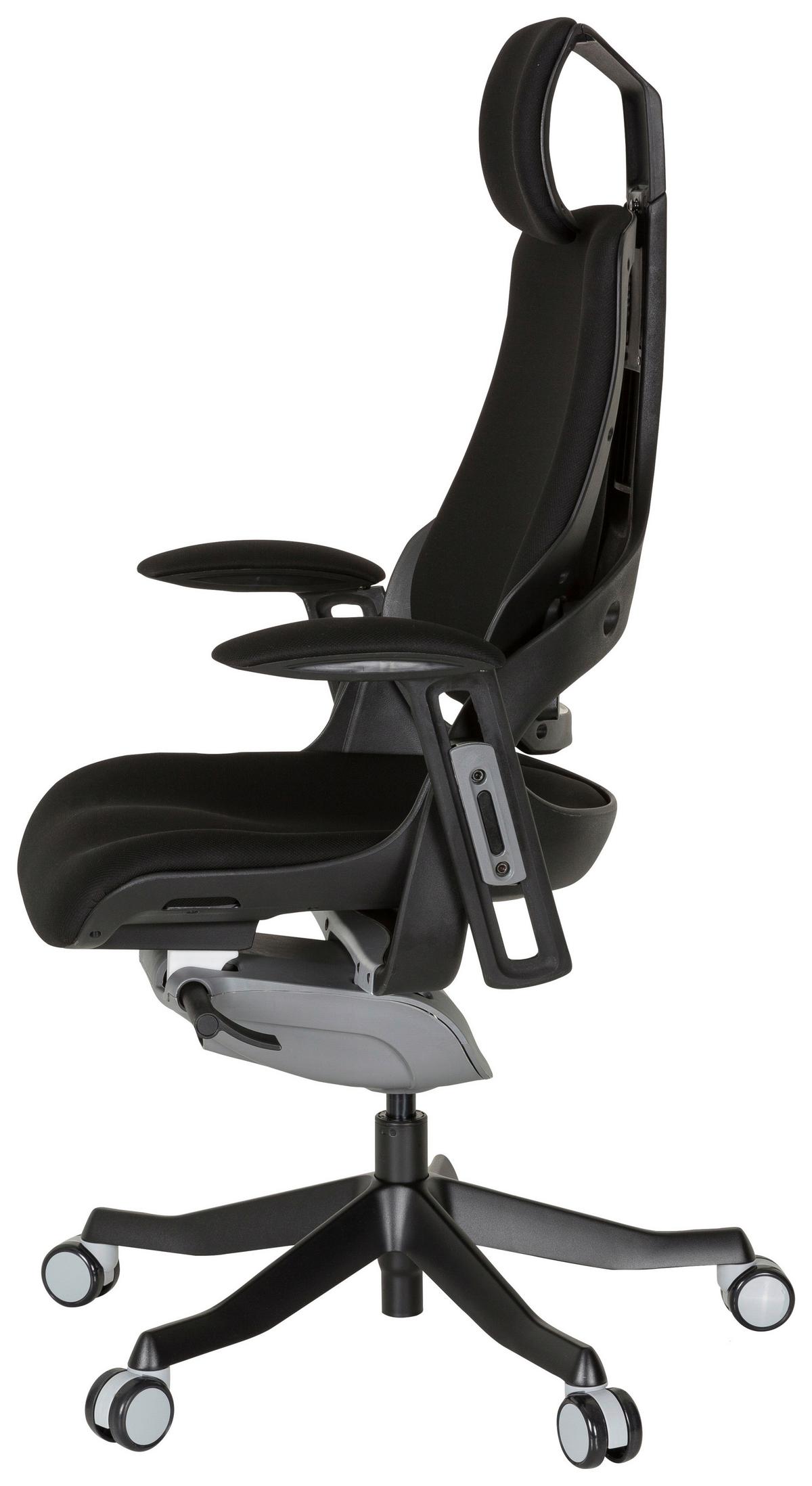 Drehstuhl Spektre Black Schwarz - Schwarz, MODERN, Kunststoff/Textil (67/116/54cm) - MID.YOU