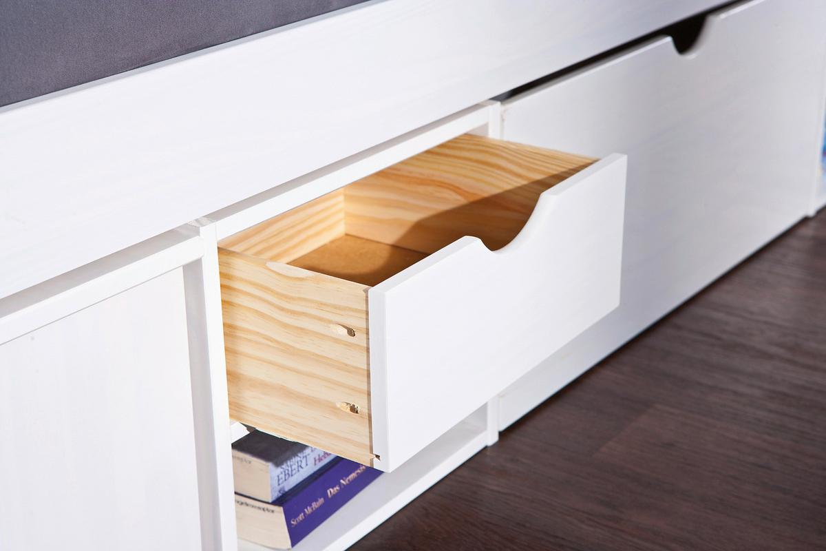 EINZELZIMMER Baru Weiß 2-teilig - Blau/Hellrosa, MODERN, Holz/Holzwerkstoff - MID.YOU