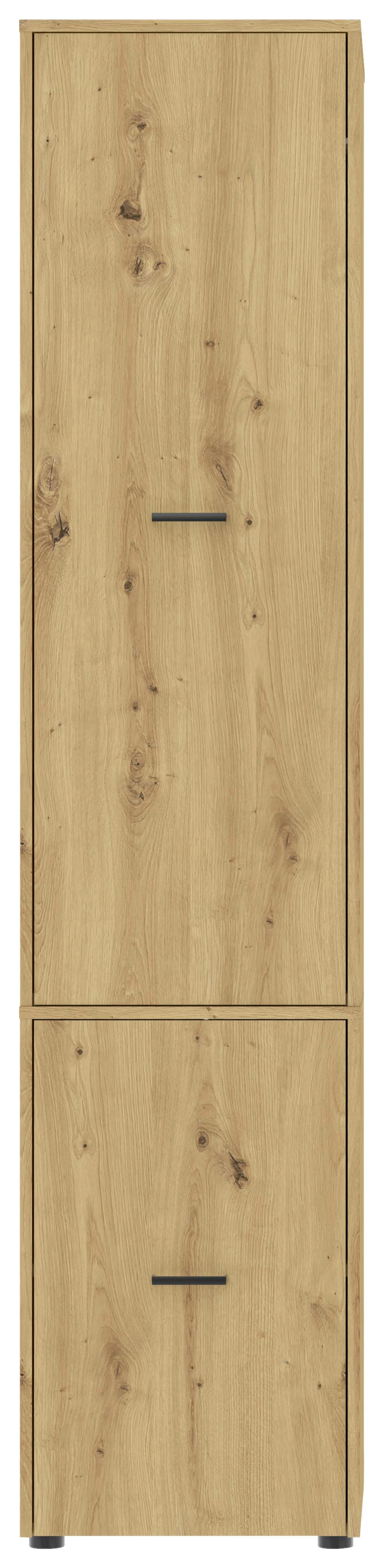 Kleiderschrank Kivo Eiche Artisan Dekor, B: 45 cm - Eiche Artisan, Basics, Holzwerkstoff (45/199,6/52,1cm)
