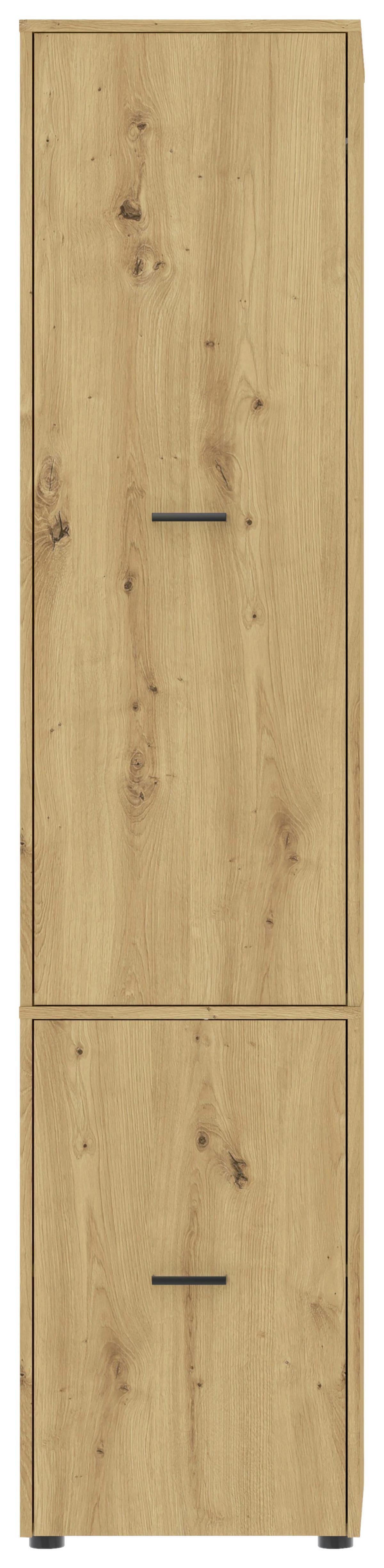 Kleiderschrank Kivo Eiche Artisan Dekor, B: 45 Cm - Eiche Artisan, Basics, Holzwerkstoff (45/199,6/52,1cm)