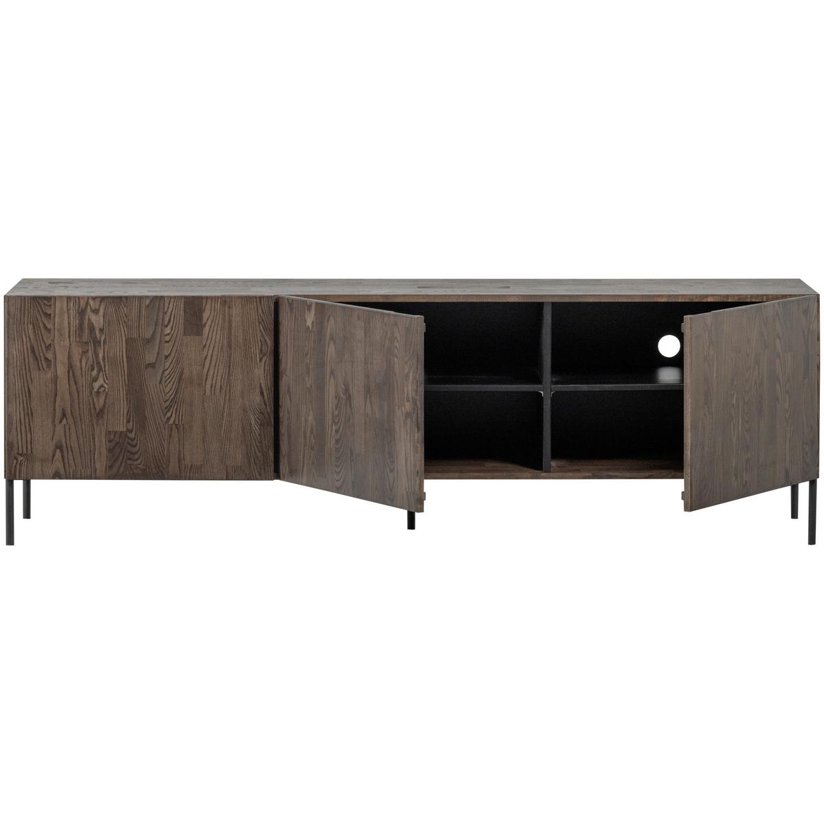 LOWBOARD Gravure Braun B: 180cm - Schwarz/Braun, Design, Holz (180/56/46cm) - Livetastic