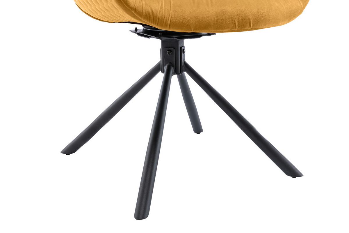 Armlehnstuhl Senfgelb B: 64 Cm - Senfgelb/Schwarz, MODERN, Textil/Metall (64/82/63cm) - Livetastic