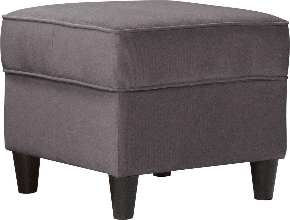Hocker Baron Dunkelgrau B: 52 cm - Dunkelgrau/Schwarz, Design, Textil (52/45/52cm) - MID.YOU