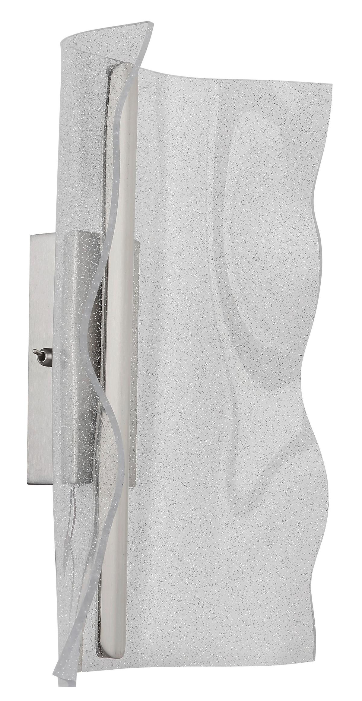 Led-wandleuchte 68294w - Klar, Design, Kunststoff/Metall (24/35/13cm) - Globo