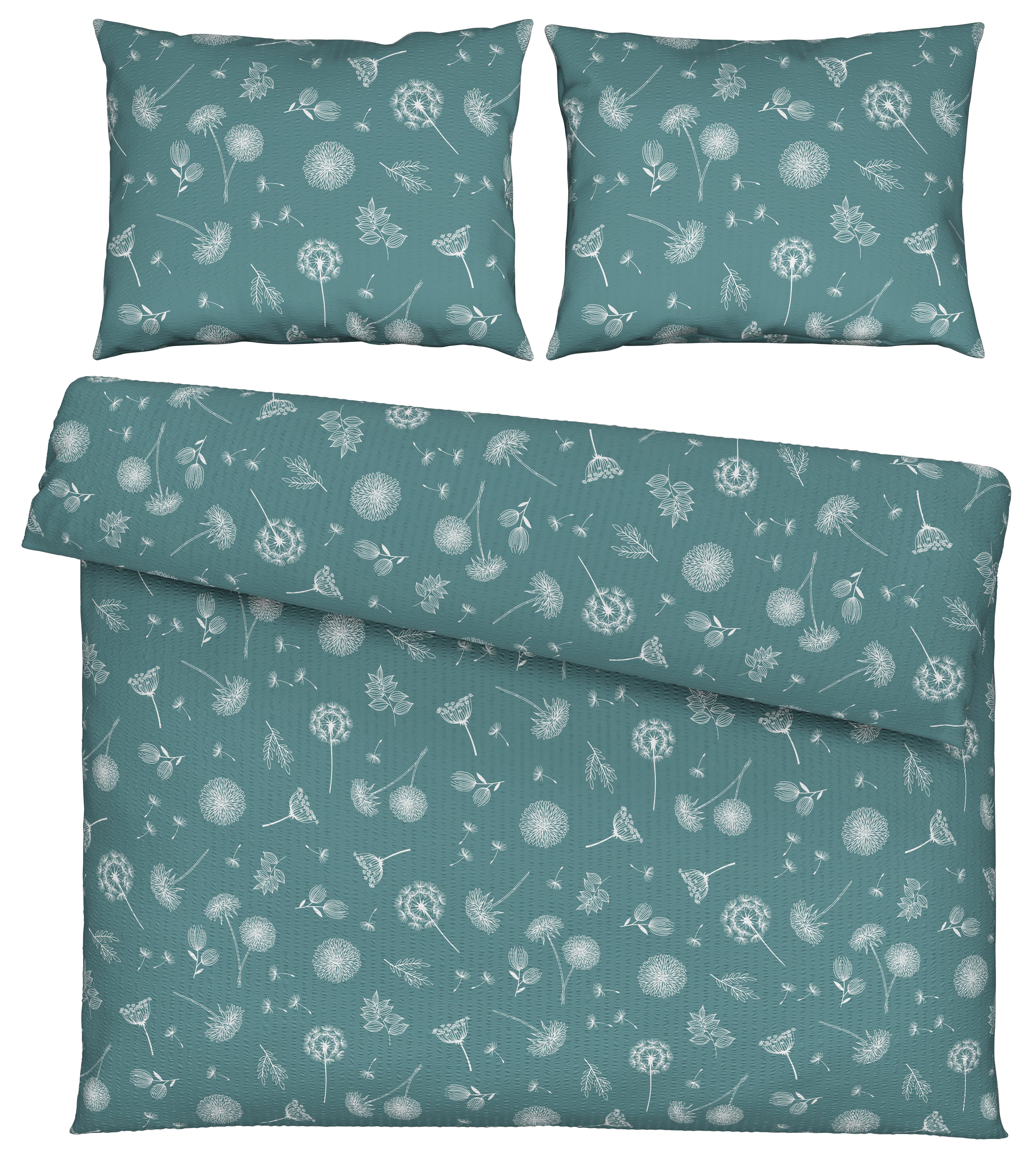 POSTEĽNÁ BIELIZEŇ PUSTEBLUME XXL - modrá, Konventionell, textil (200/220cm) - Modern Living