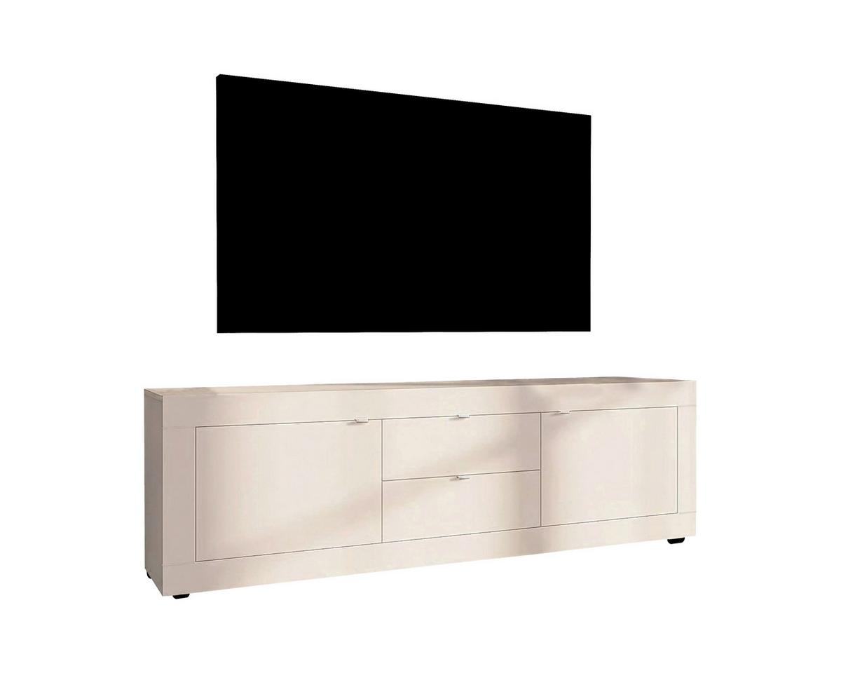 Lowboard Basic Kaschmir B: 210 Cm - Kaschmir/Schwarz, Design, Holzwerkstoff (210/65/43cm) - MID.YOU