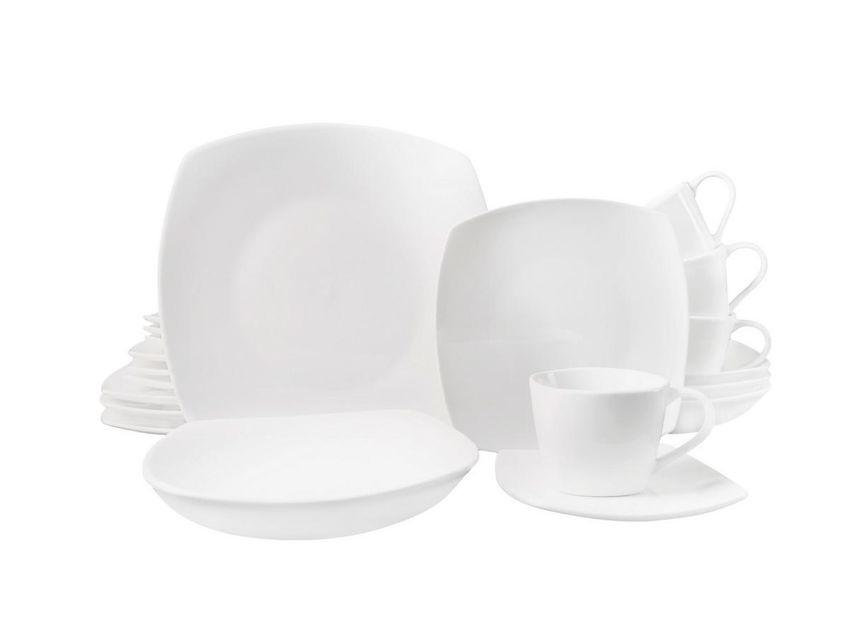 KOMBINOVANÝ SERVIS 30-dielny - biela, Basics, keramika - Echtwerk
