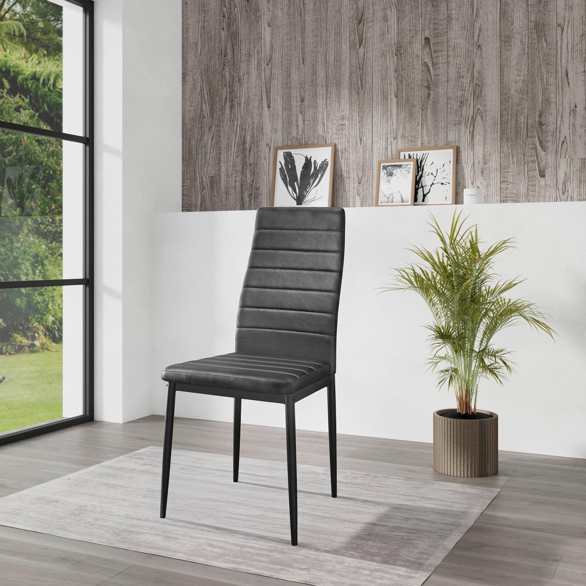 STOLIČKA FRANZI - čierna, Konventionell, kov/textil (42/95/51cm)