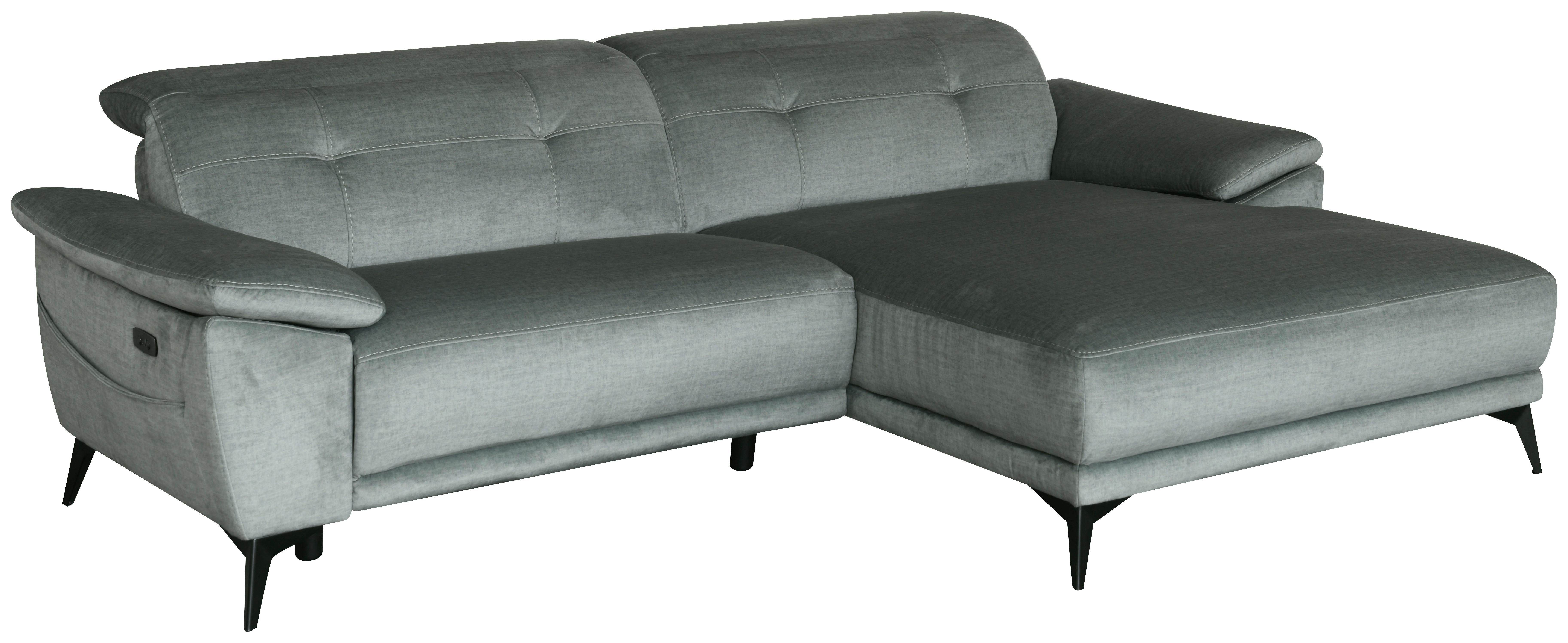 Ecksofa Bonn - Schwarz/Grau, MODERN, Holz/Textil (262/79/170cm)