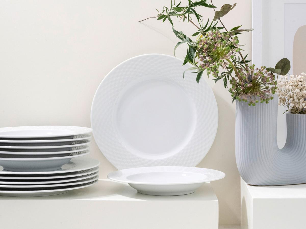 JEDÁLENSKÝ SERVIS POLO - biela, Basics, keramika - Creatable