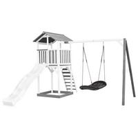 Spielturm A025.124.92 - Blau/Schwarz, KONVENTIONELL, Holz/Kunststoff (356,6/241,9/349cm) - Ambia Garden